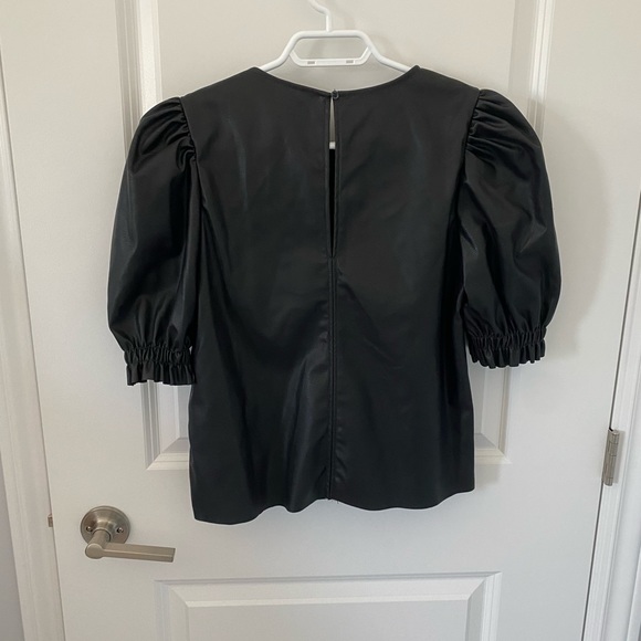 NWT H&M Faux Leather Blouse - Picture 3 of 5